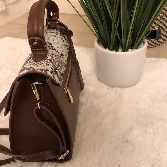 PERSAMAN NEW YORK Python Print Leather bag - Picture 3 of 5